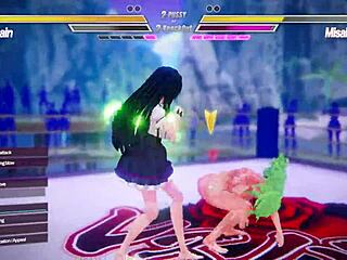 Lesbian squirting after intense fingering and pussy fucking in kissing battle