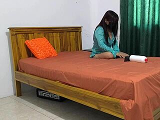 I have to masturbate with dildo riding because my husband came home tired from work and doesn't want to fuck my ass at home!