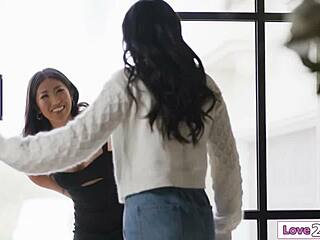 You want to make one last lesbian memory in your old room with Asian babe hairy pussy licking orgasm?