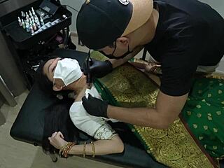 Indian Girl Gets Strong Orgasm In Pussy During Tattoo!