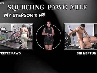 Chubby milf squirts on big black cock from college friend!