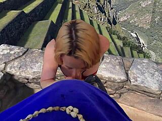 i got my big cock sucked by cute nerd slut in lingerie while on machu picchu vr adventure outdoors