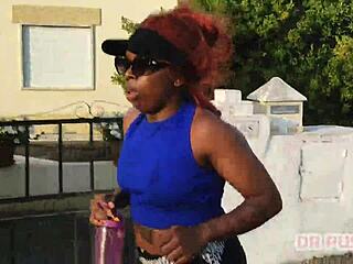 Redhead With Giant Ass Filmed Training Hard By Lover