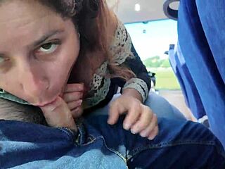 Exhibitionist Seduces Curvy Milf To Suck And Jerk Big Cock In Bus Until Cumshot In Mouth