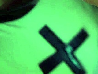 Lecherous brunette pegs bound guy with strapon and swallows cum