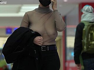 Slave Wife Goes Braless Downblouse Flashing Publicly