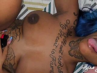 big ass ebony babe rides huge black cock in cowgirl pov until he cums. petite slut takes monster dick deep like a pro whore.