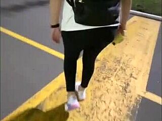 flashing ass in store got me horny to masturbate