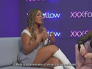 latina milf carla morelli has hard sex with maxx betancur and interviewer dani ortiz in ffm threesome