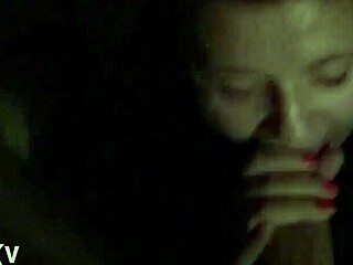 Suck that big cock with intense blowjob action from slut with natural tits