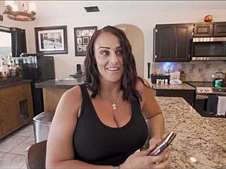 paying friend's milf mom paris knight for creampie sex lessons pov