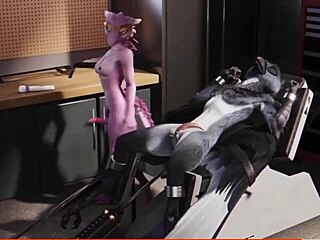 Furry Bird Feels Intense Bondage While Milked By His Dominant Girl
