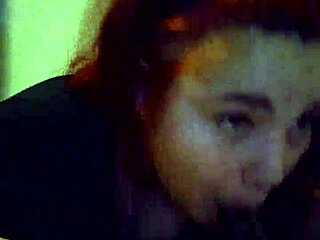 sexy redhead milf teases with sensual blowjob leading to cumshot finish