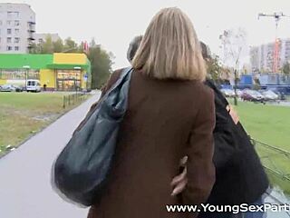 Nestee Shy and Anna warm swinger cocks with shy teen blowjobs and pussy rides