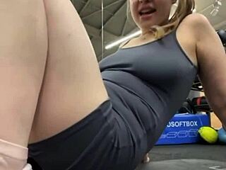 Extreme squirt sex happens with stranger after gym training for horny teen