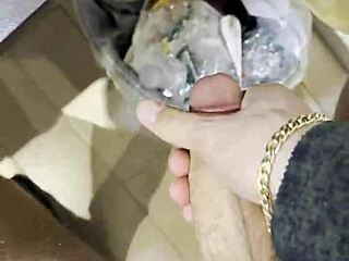 Fucking real doll with monster cock watching porn cum load