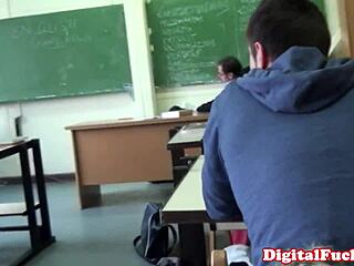 Taissia Shanti's petite pussy gets pounded hard right in the classroom