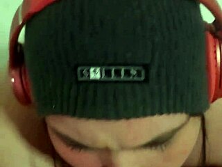 I gave a soft to hard sloppy blowjob in headphones, took cum in mouth, and kept sucking post orgasm pov.