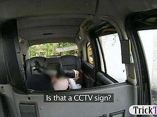 Redhead cutie sucks and fucks nasty driver in backseat pov