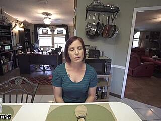 Step-Nephew Creampies Curvy Step-Aunt Jane Cane on Shiny Cock POV