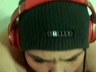 I gave a soft to hard sloppy blowjob in headphones, took cum in mouth, and kept sucking post orgasm pov.