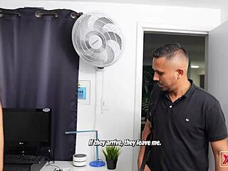 Pregnant Colombian Gets Discovered and Fucked While Being Spied On