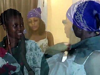 Funny ebony house girl licks juicy clit madam pussy first time