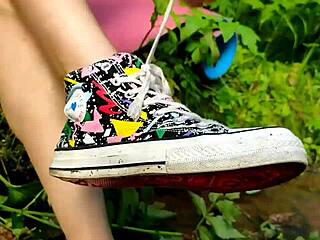 WOW! Sexy Barefoot Milf Strips In Wild Forest - Backstage Vlog 9 Behind Scenes!