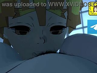 nezuko chokes on zenitsu's monster deepthroat in hentai?