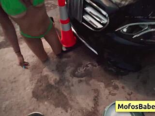 Busty Blonde JC Wilds Sucks Wet in Public POV