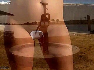 i skip panties flashing big tits on crowded beach