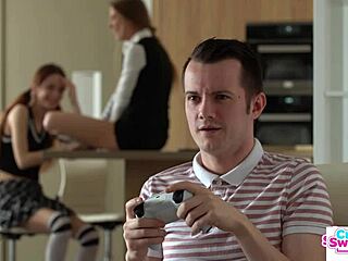 stepsis bonnie says stepbro join our threesome fun