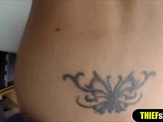 hey, cute brunette shoplifter, bend over that desk for rough doggystyle