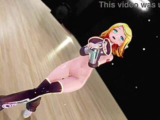 kagamine rin r18 dances naked with toys shaved pussy