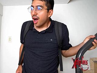 Horny Neighbor Begs College Stud to Pound Her Plump Curves Hard