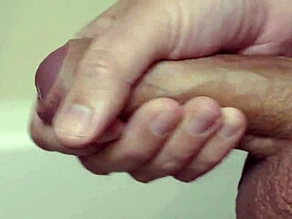 His cock spurts cum deliciously in slow motion