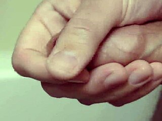 His cock spurts cum deliciously in slow motion