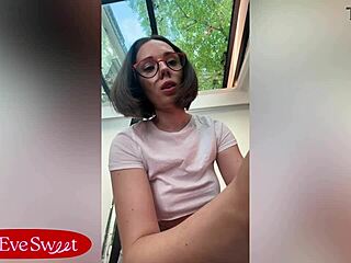 eve sweet rides dildo soaking wet dreaming of your cock close up