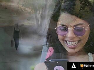 spoiled gina valentina mistakes sexy cleaner brandi love for stepmom. petite teen seduced into hot lesbian play