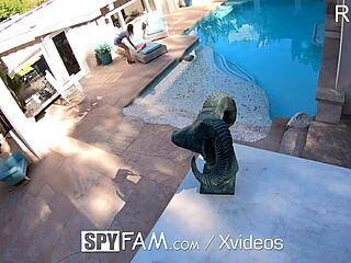 step dad spies on step daughter masturbating then fucks her