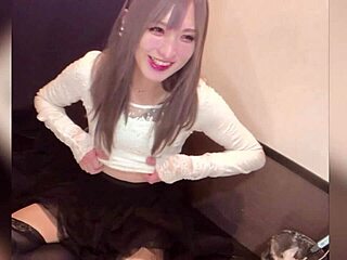 long haired crossdressing ladyboy anal masturbates live on cam so cute