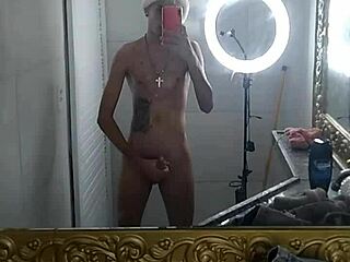 Brazilian Tattoo Babe Jerks Cock Hard Before Christmas Dinner Tease