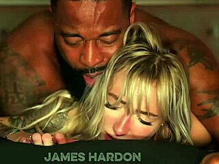 hotwife blonde bent over for big black cock breeding creampie