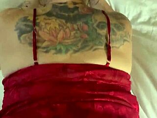 Tattooed Slut Bent Over for Intense Doggystyle Creampie