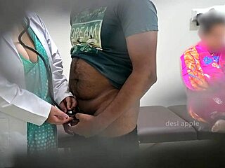 Intense passion surges as Indian doctor fucks patient near watching nurse!