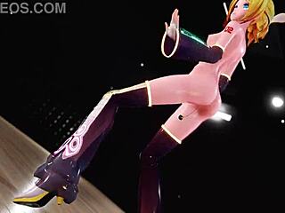 kagamine rin r18 dances naked with toys shaved pussy