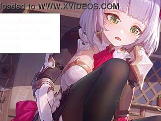 genshin noelle's paizuri footjob joi for new servant 😍👣