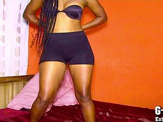 Hot ebony big ass babe strips teases at wild party