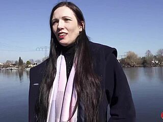 german scout rina helena's first anal pounding, deepthroat gagging and facial cumshot in casting