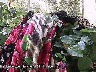 brunette flashes huge natural boobs publicly upskirt tease